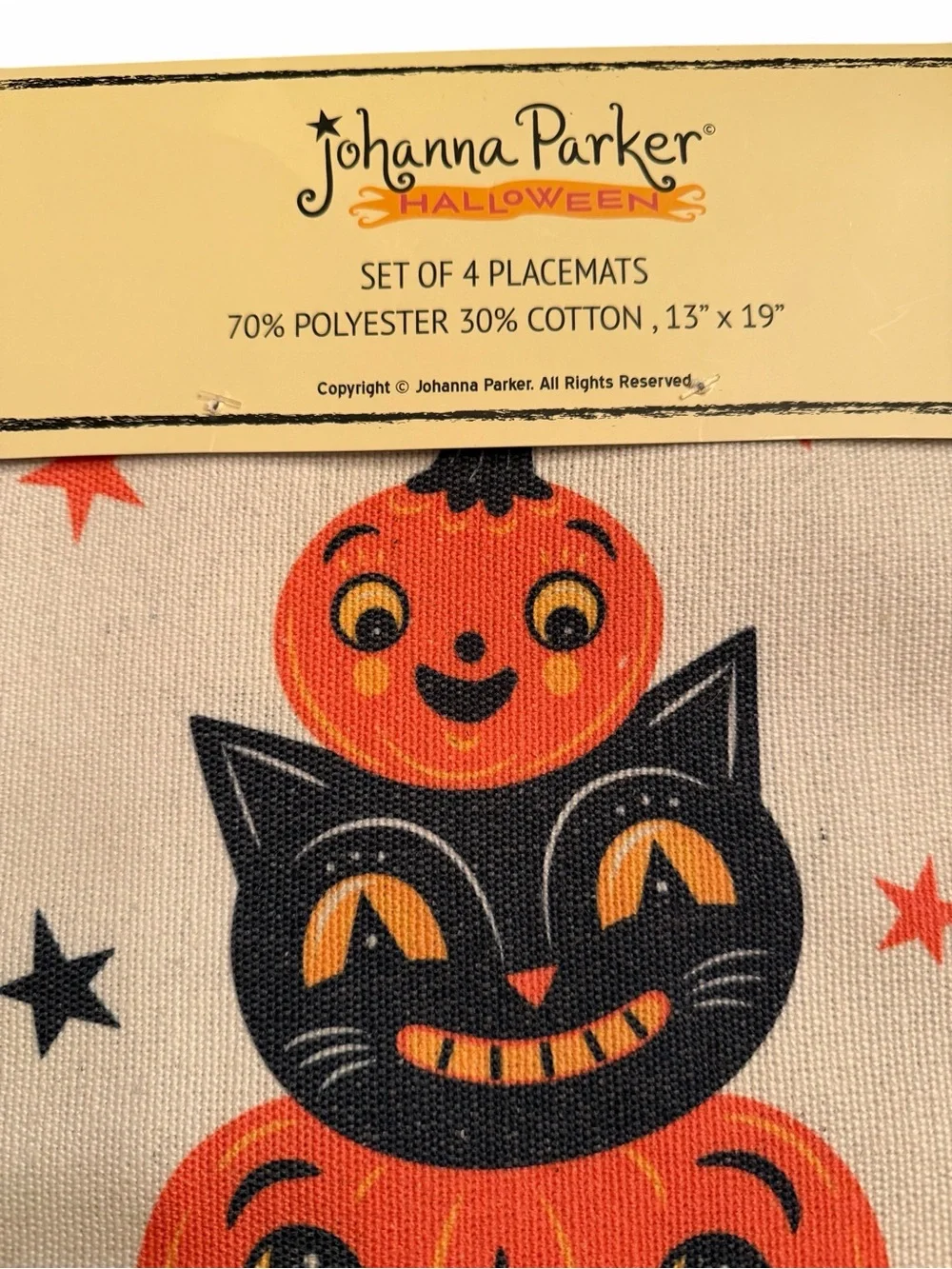 Johanna Parker Retro Halloween Set of 4 placemats